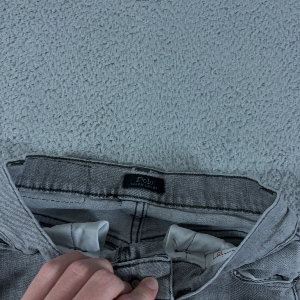 Polo Ralph Lauren Jeans Boys 10 Gray The Sullivan Slim Denim Light Wash Preppy - Picture 7 of 11